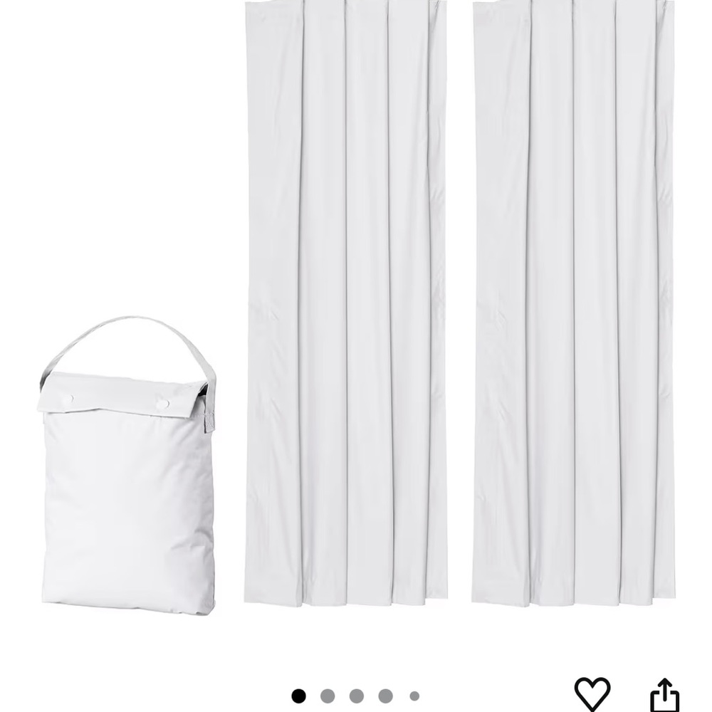 Elegant White Curtain Set